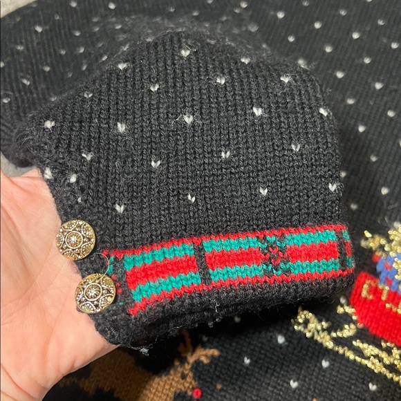 Vintage Deans Of Scotland 100% Wool Christmas Holiday Sweater size XL - Picture 4 of 6